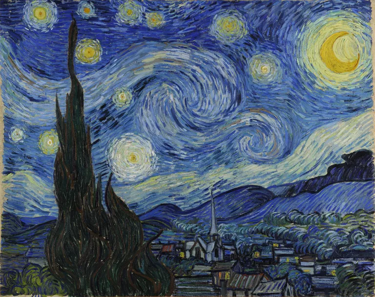 Original The Starry Night by Vincent van Gogh.